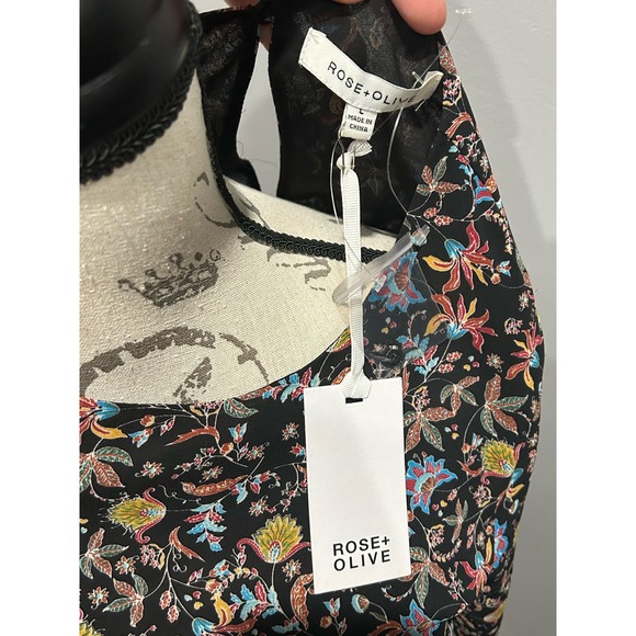 Rose + Olive Blouse Size Large, NWT Flare Sleeves - Picture 7 of 13